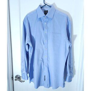 Jos. A. Bank Travelers Collection Light Blue Long Sleeve Dress Shirt 17-34 100%